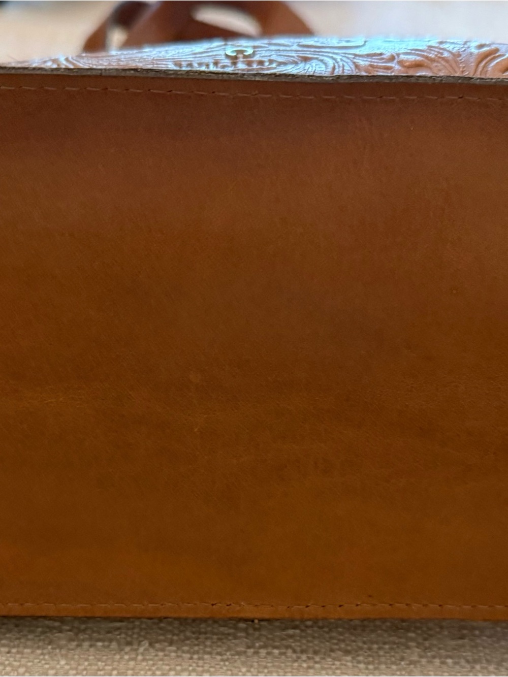 Wild West Freya Embossed Leather Shoulder Bag in Brown - Picture 6 of 6